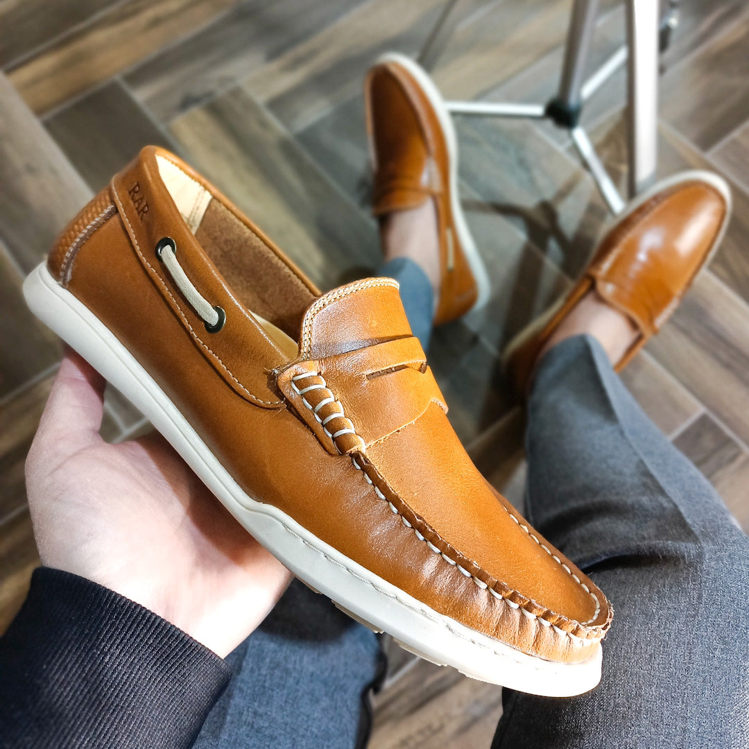 Trappeur en cuir VENDI Marron clair griffa chaussure